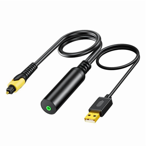 Καλώδιο USB Ψηφιακού Οπτικού Ήχου Ίνας Μετατροπέας 3,5 χιλιοστών σε SPDIF για Ενισχυτή