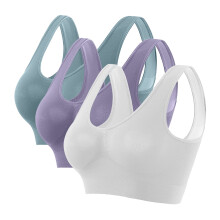 Women's 3-Pack Seamless Sports Bra Ultra-thin Wirefree Breathable Bras Yoga Fitness Running Workout Bra
