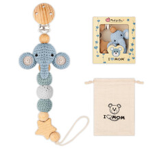 Cute Animal Pacifier Holder Clip for Boys and Girls, Most Pacifiers, Baby Teethers, Baby Shower and Baby Essentials