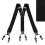 Men's Black Clip Suspenders Durable Comfortable 6-Pack 1
