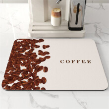 Tapis absorbant pour café – Tapis anti-éclaboussures épais, antidérapant et imperméable pour évier de cuisine et robinet de salle de bain,