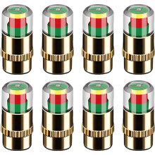 2026 New 3-Color Tire Pressure Monitor Valve Stem Caps, Universal for Cars/Trucks/SUVs, Compatible with Standard Valves