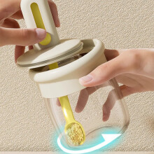Glass Salt & Pepper Shakers Set with Lid + Retractable Spoon – Kitchen Pantry Organizer, Easy Seasoning Access, Compatible with Topliu