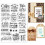 1 φύλλο καφέ διαφανείς σφραγίδες για scrapbooking, λέξεις ευλογίας κόκκων καφέ, 1