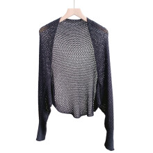 Cachecol feminino clássico de tricô em cor sólida, ideal para viagens, perfeito para o pescoço e para climas quentes.