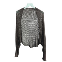 Cachecol feminino clássico de tricô em cor sólida, ideal para viagens, perfeito para o pescoço e para climas quentes.