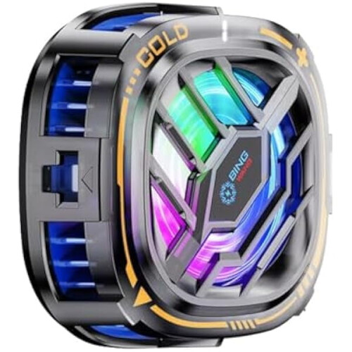 Μαγνητικός ανεμιστήρας ψύξης τηλεφώνου RGB, φορητό ελαφρύ καλοριφέρ με μεγαλύτερη