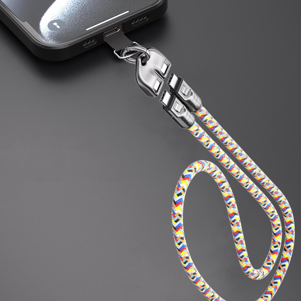 2-In-1 Charging Cable With Bracelet! 240W Usb-C To C, Nylon Braided, Wearable Strap, Compatible With Laptop, Phone, Tablet 9377112527383