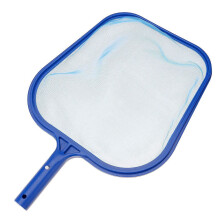Heavy Duty Pool Leaf Rake with Fine Mesh Net – Blue, Telescoping Skimmer, Compatible with Standard Poles