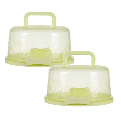 2Pcs Portable Cake Box Cake And Cupcake Cake Holder Container For Cake Pie One Size B