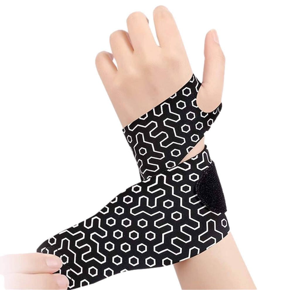 Wrist & Thumb Brace Support for Basketball, Badminton â Elastic Compression Hand Brace with Thumb Stabilizer, Compatible with Youth