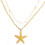 Boho zeester hanger ketting verguld 1 stuk 1