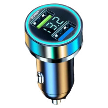 120W/240W Super Fast Charging Car Charger with Digital Display & 6 Protections – Compact, Portable, Compatible with iPhone/Samsung