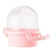 Large Capacity Parrots Food Dispenser Hanging Bird Feeder Food Container Box with Perch for Budgies and Cockatiels