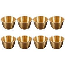 40Pcs Stainless Steel Condiment Cups Golden Color for Restaurants