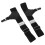 Verstellbare Herren Sockensuspenders Schwarz Elastisch Metall 6
