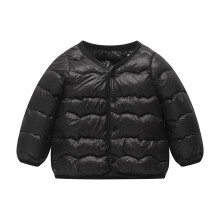 Wintermantel für Kleinkinder (Jungen), Steppmantel, Winterkapuzenmantel, einfarbig, langärmelig, Windjacke, Skijacke, 6-7 Jahre