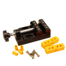 Mini torno de bancada de alumínio com mandíbulas para entalhe, torno para furadeira de bancada, micro clipe, alicate plano ajustável, ferramentas