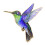 Καρφίτσα καρφίτσας Hummingbird Enamel – Κράμα, 33mm 1