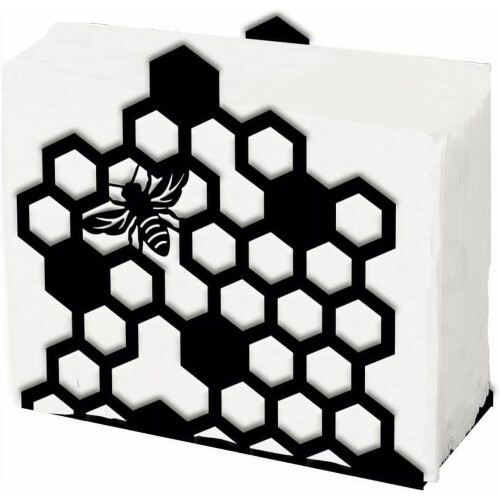 Θήκη για χαρτοπετσέτες Bees για τραπέζια – Vintage σχέδιο κυψέλης, σιδερένια ρουστίκ