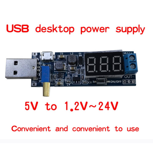DC-DC 5V naar 1,2V-24V USB-step-up/step-down voedingsmodule, instelbare converter