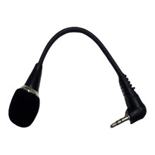 Micreafón Seachtrach Beag Lúbtha 3.5mm Ionchur Éisteachta Dúbailte Cainéal le haghaidh Stiúideo Craolta Beo Karaoke Taifeadadh Miotail