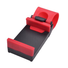 Soporte giratorio de 360 grados para volante de coche. Clip para teléfono en el volante, compatible con varios tamaños de teléfono, para un uso