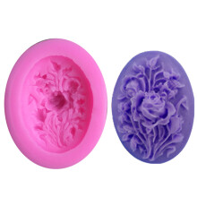 Stampo rotondo in silicone a forma di fiore per torte, ideale per feste e dolci fatti in casa. Decorazioni creative, facile da pulire e riporre.