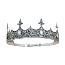 Fascia per capelli a corona vintage da donna – Metallo, design antico,