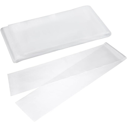 Capas plásticas extralongas de 15x101 cm (6x40 polegadas), pacote com 100 unidades, capas planas para pôsteres, sacos plásticos transparentes e