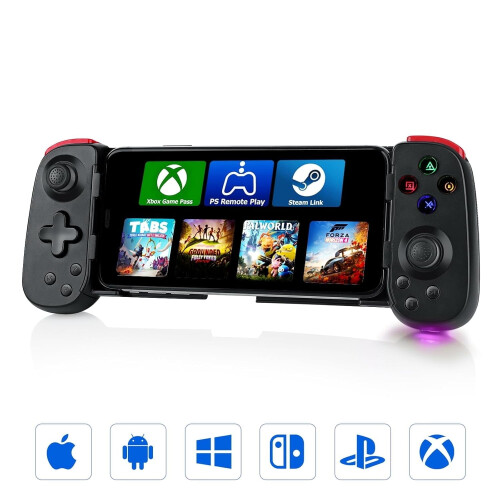 Ασύρματο χειριστήριο παιχνιδιών Bluetooth για iOS και Android, ανασυρόμενο χειριστήριο