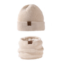 Unisex Winter Knitted Hat with Neck Warmer For Cold Weather Ear Protective Pullover Hat Neck Gaiter Set for Outdoor Ski