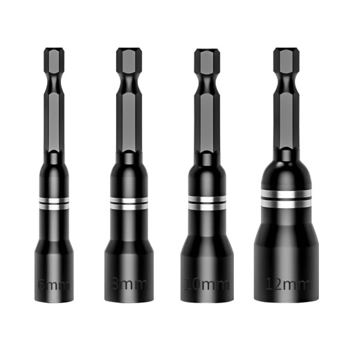 Magnetic Nut Screwdriver Socket Bit For Power Drills Hex Shank Driver Adapter Socket Wrench Tool Parts Accessories