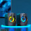 Μίνι ηχείο USB με φώτα RGB, ενσύρματο χειριστήριο 3,5 mm, στερεοφωνικό HiFi 3W2, συμβατό με 1