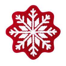 Washable Snowflakes Area Rugs Living Room Rug Geometric Red 523in Floor Mats