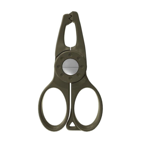 Alicate de pesca leve e fácil de usar, com pinça para segurar o lábio do peixe.