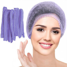 Disposable Bouffant Caps, 21inches Hair Net, Elastic Dust Cap for Food Service, Sleeping Head Cover