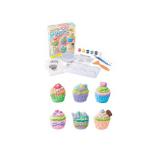 Kerst doe-het-zelf gipsschilderset met figuurtjes, 30 ml