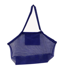 Bolsa de almacenamiento de malla grande para juguetes de playa, organizador de conchas con abertura con cremallera, tamiz de arena, todo para
