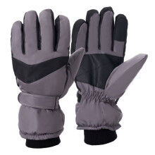 AWZXDE Zimní unisex outdoorové rukavice s měkkým vlasem, větruodolné, vylepšené rukavice pro muže a ženy, jezdecké rukavice, tmavě šedé