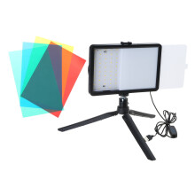 LED Photo Lights 6000K Adjustable USB Power Optional Small Tripods And Color Filters For Video Recording And Streaming