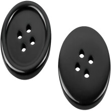 Botões de costura redondos grandes de resina Black4Holes de 30 mm (15 unidades)