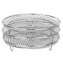 Friteuse à air chaud, trois grilles de déshydratation empilables, panier en acier inoxydable 304, accessoires pour friteuse à air chaud,