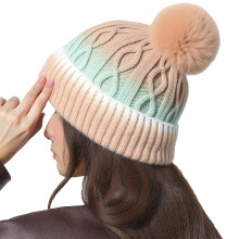 Strikket hue med fleecefor til kvinder – Macaron Colour, en