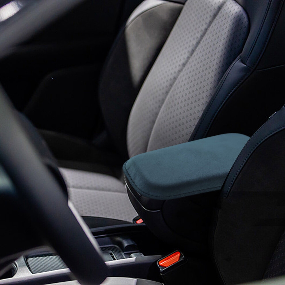 Car Armrest Cushion With Height Enhancer, Plush Padding, Non-Slip, Easy Install Â Universal Fit, Compatible With Most Cars Blue 9193271027348