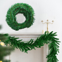 5 Meter lange künstliche Kieferngirlande für Kaminsims, Treppe, Kamin, Tisch, Wand – passend zur Weihnachtsdekoration