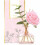 Diffuseur à bâtonnets parfumé à la rose, 120 jours de diffusion, flacon rose, diffuseur pour la maison et la salle de bain avec 7 bâtonnets, 1