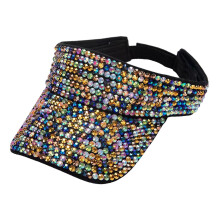 Bling Strass Sport Solskydd Hatt Justerbar Sommarkeps Mångsidig Andningsbar Färgglad