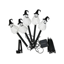 Lot de 5 lampes solaires Witspace pour allée d'Halloween, lampes fantômes 3D à piquer, étanches, compatibles avec cour, jardin et pelouse.