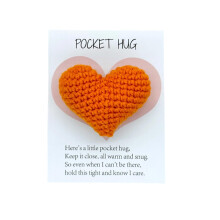 Orange Pocket Cards With Message For Small Item Decoration Gifting Encouragement 5.12X3.94 Inches Compact Size For Wallet Or Bag Carry